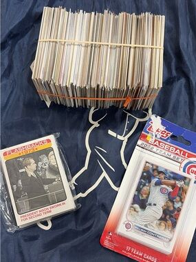 Topps Baseball Cards Bundle with Navy, White, Red Accents